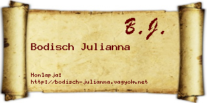 Bodisch Julianna névjegykártya